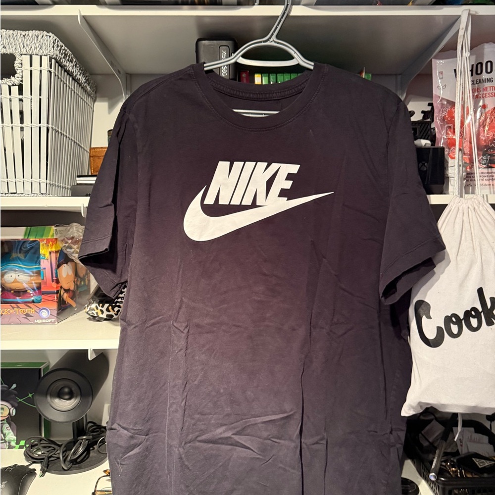 Nike Men's Tee in Black with White Logo